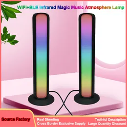 Lampes de table 2pcs atmosphère colorée jouer la barre légère wifi ble magie musicale
