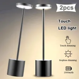 Lampes de table 2PCS Lampe moderne portable USB rechargeable sans fil Restaurant Bar Rétro Night Lights LED Touch Hoom Décor