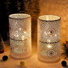 Lámparas de mesa 2 unids/set lámpara alimentada por batería cilindro nórdico moderno para luz cálida con bombilla LED estilo Edison decoración del hogar de boda