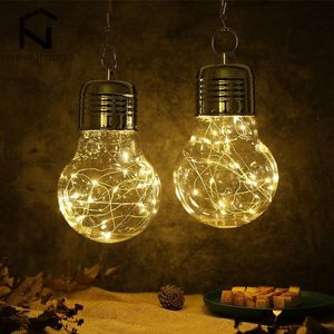 Lámparas de mesa 2 unids/set colgante moderno lámpara colgante luz vintage LED bombilla alimentada por batería inalámbrica con mango para decoración del hogar