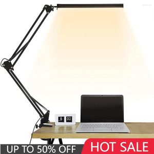 Lampes de table 3 modes d'éclairage 10 lampe de bureau de luminosité avec clip LED réglable soins des yeux de bureau