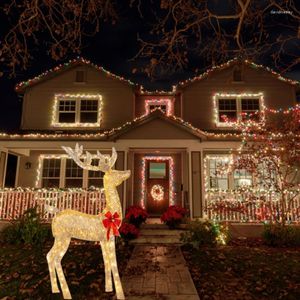Tafellampen 3 Stuks Verlichte Kerst Herten Familie Set Outdoor Tuin Decoraties Acryl Bord Met LED Verlichting Decor
