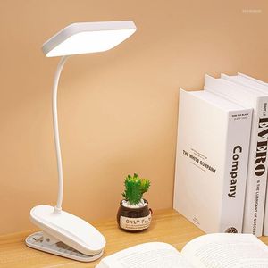 Lámparas de mesa Lámpara flexible de 360 ° con clip Regulación continua LED Escritorio recargable Luz de noche para estudio Lectura Trabajo de oficina