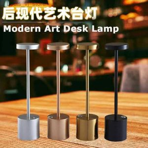 Lámparas de mesa 3600 mAh moderna de tres colores infinitamente regulable lámpara de mesa recargable Led dormitorio Bar lámpara de escritorio USB luz de noche regalo caliente YQ240316