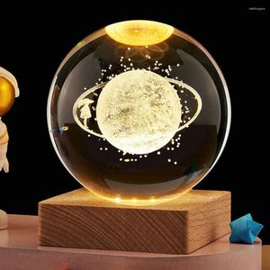 Lampes de table 3d Galaxy Crystal Ball Lampe 2,4 