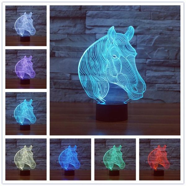 Lampes de table Lampe de bureau LED 3D 1 lumière de lecture tactile USB Abajur Para Quarto LightTable TableTable