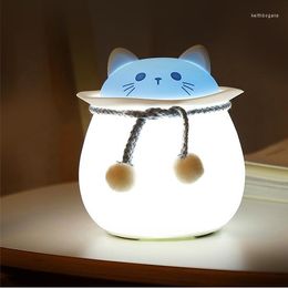 Lampes de table 3w Led chevet veilleuse Silicone belle Pat lumières USB charge ajuster la luminosité en gros décor de chambre