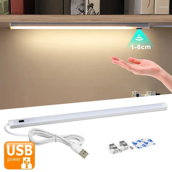 Lampes de table 5V Strip LED USB Lampe à main Interrupteur de balayage à main Capteur de mouvement des enfants Salle d'étude sous les lumières de la cuisine de l'armoire