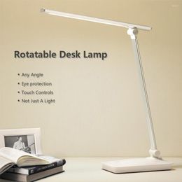 Tafellampen 5W 180 ° Roteerbare LED -lamp USB Oplaadbare opvouwbare bureau Leeslichtgevoelige aanraakregeling voor voor