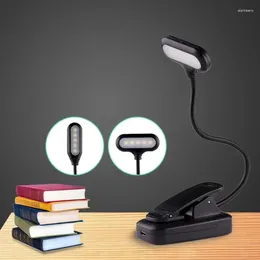 Tafellampen 7 LED Schrijflamp Nacht Licht Lichtklembed Simple Slaadbare slaapkamer Flexibel voor kamerlichten Book Desk Bureau Indoor