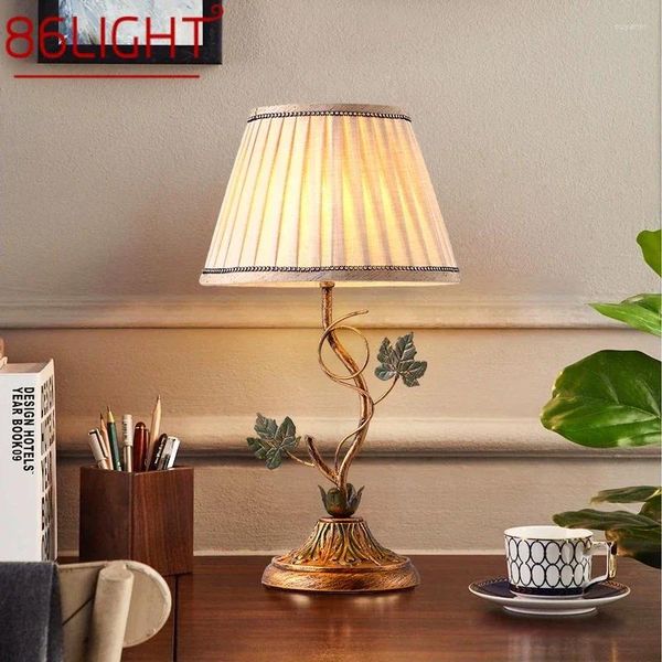 Lampes de table 86 Light Lampe contemporaine French LED Pastoral Creative Living Room Chambre et études Bureau de décoration de maison
