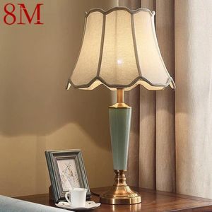 Lampes de table 8m céramique contemporaine lampe de style américain salon chambre de lit de chevet léger el ingénierie décorative