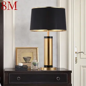 Lampes de table 8Mcontemporary Black Gold Lamp LED Vintage Creative Bedside Desk Light for Home Living Room Bedroom