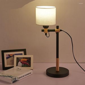 Lampes de table A1 Simple moderne créatif bureau lampe de bureau décoratif chambre chevet nordique coréen bois lumières MZ18