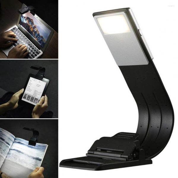 Lámparas de mesa ABS Book Light 6000K Lámpara de lectura recargable Alta eficiencia Visión cómoda Mini Clip en el escritorio Accesorio para el hogar