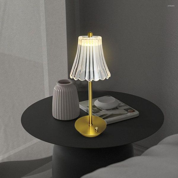 Lámparas de mesa Lámpara de atmósfera acrílica Control táctil recargable Luces nocturnas decorativas Regulable regulable inalámbrico para accesorios para el hogar