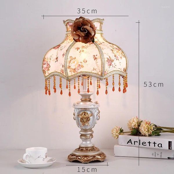 Table Lampes Ajustement lucratif Ajustement Dimmable Luxury Light Light Living Room Bedroom Suppter Lighting Fixtures Wedding