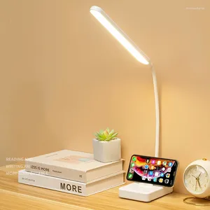 Tafellampen Verstelbare lamp Cartoon Schattig Nachtlampje USB Oplaadbaar LED Kinderoogbescherming Driekleurig Dimbaar Bureau
