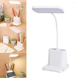 Lampes de table réglable USB réglable interrupteur tactile LED lampe de bureau stylo support pour téléphone lampe de lecture