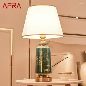 Tafellampen afra moderne keramieklamp led Nordic creatief herten decor bureau lichtmode voor huis woonkamer slaapkamer bed