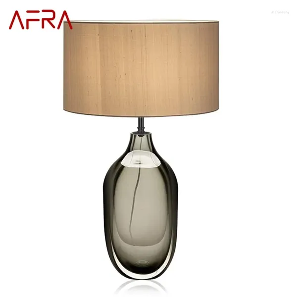 Lámparas de mesa Afra Nórdica Lámpara creativa Contemporánea LED Decorative Descripción Luz para dormitorio en el hogar