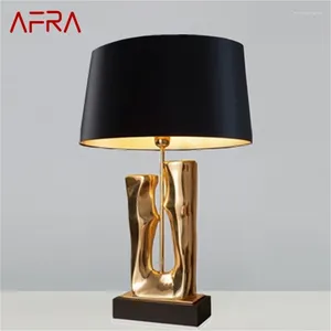 Tafellampen Afra Noordse lamp Hedendaagse mode Gold Desk licht LED voor huisdecoratief bedkamer met beddenkamer