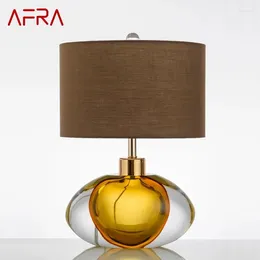 Lampes de table AFRA Nordic Modern Glaze Lampe Art à la mode Iiving Chambre El LED Personnalité Originalité Lampe de bureau