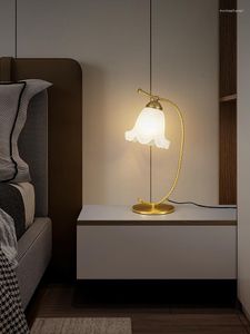 Tafellampen Allemaal Koperen Lamp Slaapkamer Nachtlampje Luxe Bruiloft Retro Senior Sense Romantisch Meester