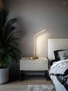 Lampes de table tout cuivre lampe nordique lumière luxe salon or Simple chambre chevet étude chaud et romantique décoratif