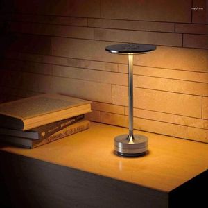 Tafellampen aluminium legering bureaulamp led oplaadbare lichten voor bar woonkamer leesbook usb nachtlicht