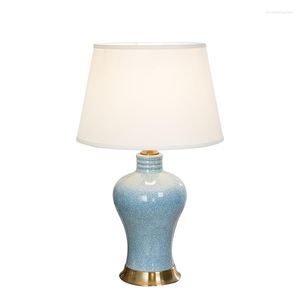 Tafellampen American Blue Plum vase keramische lamp slaapkamer bedkamer bedachtige woonkamer foyer study bureau lees nachtlicht TD045