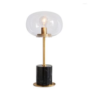 Lampes de table American El Villa Study Desk Lamp Marble Model Room Decoration Designer Post Modern Simple Living