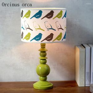 Tafellampen Amerikaanse pastorale creatieve vogels woonkamer slaapkamer bedkamer bed lamp beknopt moderne warme kleur