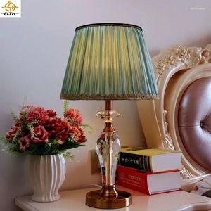 Tafellampen Amerikaanse stijl kristallen lamp Modern licht luxe creatieve bureau led verlichting decor woonkamer slaapkamer bedroomlichten