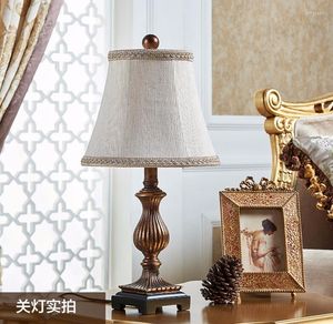 Lampes de table Style américain minimaliste Art moderne chambre lampe de chevet Vintage éclairage de mariage Rural MING