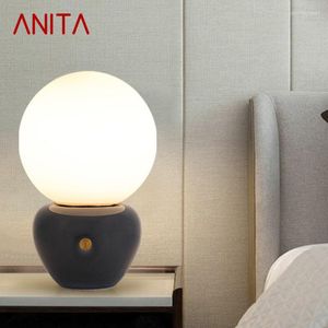 Tafellampen ANITA Keramiek Verlichting Touch Dimmer Eigentijds LED Nordic Creatief Decoratief Nachtkastje