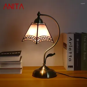 Lampes de table Anita Mediterranean Sea Lampe American Retro Living Room Bedroom Luxurious Villa El Treated Think
