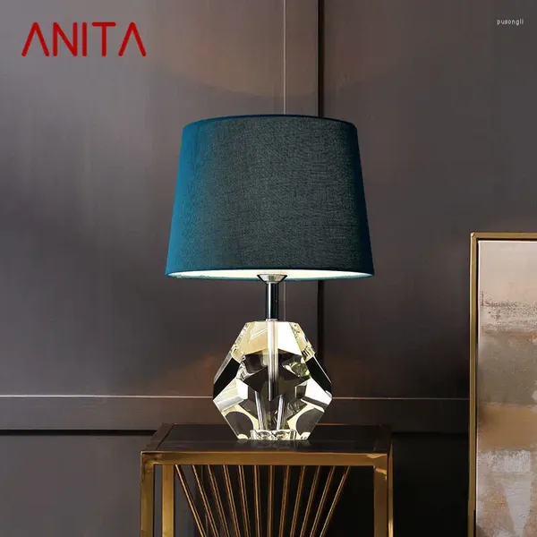 Lampes de table anita lampe de gradins moderne LED Crystal Creative Luxury Desk Lights For Home Living Room Bedroom Decewe Decor