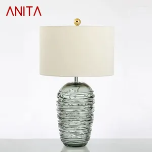 Lampes de table anita nordique lampe à glaçage moderne art à la mode iiving chambre coucher el led personnalité originale de bureau