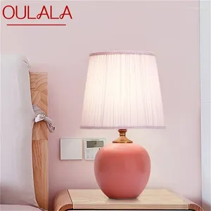 Lampes de table anita touch tactile lampe céramique rose rose clair décoration contemporaine pour chambre à coucher pour la maison