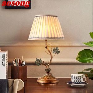 Tafellampen aosong Contemporary lamp Frans pastorale led creatieve woonkamer slaapkamer en studeert huisdecoratie bureau