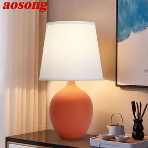 Tafellampen aosong dimmer lamp keramisch bureau licht eigentijdse eenvoudige decoratie voor thuisslaapkamer
