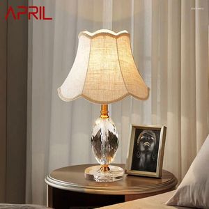 Lampes de table avril avril moderne lampe à gradation LED créatif de bureau en cristal de bureau avec télécommande pour la maison décor de chambre à coucher de salon