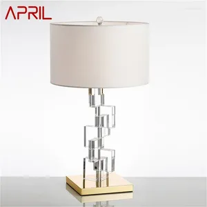 Tafellampen april Noordse creatieve lamp Hedendaags kristallen LED Decoratief bureaulicht voor slaapkamer in het huis