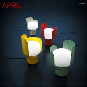 Tafellampen april Noordse creatieve lamp Moderne macaroon ontwerpbureauverlichting voor thuisbeddecoratie