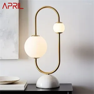 Tafellampen APRIL Nordic Moderne Creatieve Dimmer Lamp LED Bureauverlichting Voor Thuis Woonkamer Decoratie