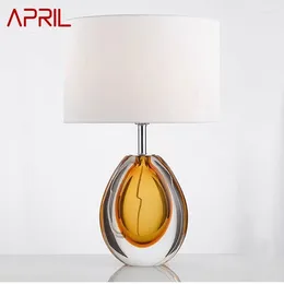 Lámparas de mesa APRIL Lámpara de esmalte moderna nórdica Arte de moda Sala de estar Dormitorio El LED Personalidad Originalidad Luz de escritorio