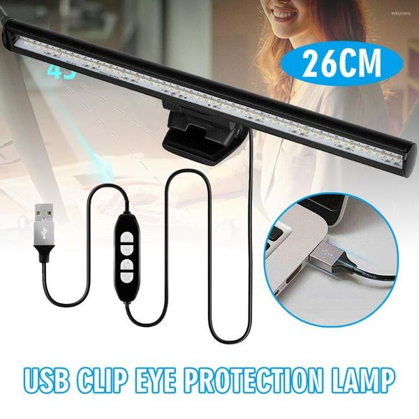 Lampes de table Arrivée USB Clip-on Moniteur d'ordinateur Barre lumineuse Portable Luminosité réglable LED Lampe de lecture pour les yeux