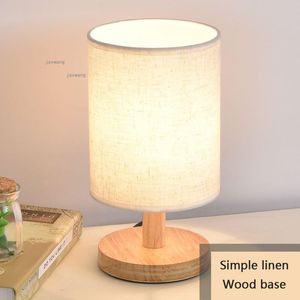 Tafellampen Art Wood LED-verlichting Decoratie Lamp Woonkamer Leren voor Slaapkamer Thuis Deco Bedtast