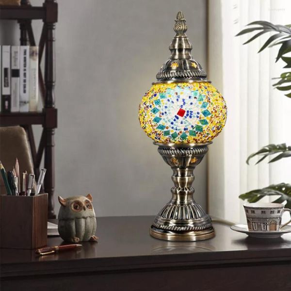 Lampes de table Artpad rétro lampe marocaine verre Style turc méditerranéen bureau Bar décoration bureau luminaires Art déco